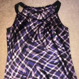 Purple, black, and white The Limited tank